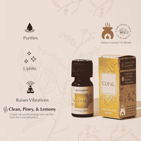 Set 5 10ml Spiritual Awareness Resin Essential Oil Diffuser Blend Gift by Aromafume | Frankincense, Myrrh, Benzoin