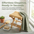 12 Inch Lawei Bamboo Folding Step Stool - Height Bamboo Shower Bench Stool Spa Bath Seat Chairs for Shower, Leg Shaving