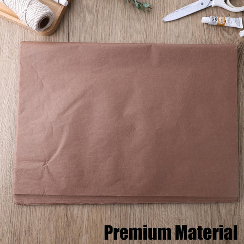 Koogel 112 Sheets Brown Tissue Paper, Bulk Gift Wrapping Paper for DIY Crafts Gift Bags, 20x14 inch