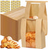 Sublaga Bread Bags with Tin Tie Tab Lock, 70 Pack Large Kraft Paper