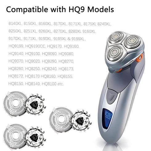 HQ9 Replacement Shaver Heads - Compatible for Philips Norelco HQ9 SpeedXL, Replacement Heads for Series 8140XL 9100