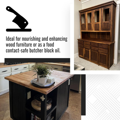 Real Milk Paint, Half and Half Pure Tung Oil and Orange Peel Oil for Wood Finishing, 16 oz.