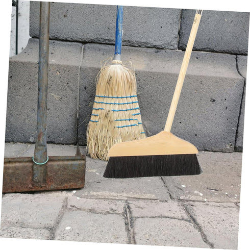 Pine Horsetail Broom for Hair Removal, Indoor Dust Broom, Angled Kitchen Broom, Soft Fur Cleaning Brush