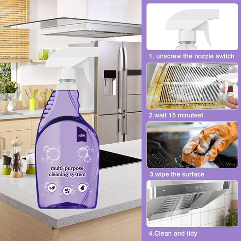 Timeno (1Bottle+18pcs Multi-Purpose Cleaning System, Oven Spray Cleaner & Concentrated Tablets, Household Multi-Surface