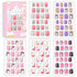 Laza 120pcs Children Nails Girls Press On Artificial Nail Tips, Pre-glue Full Cover Short Cute False Nail Kits