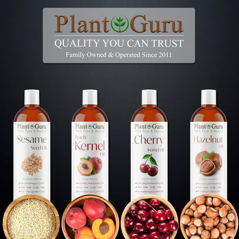 Peach Kernel Oil 4 fl. oz., Cold Pressed 100% Pure & Natural Carrier, Ideal for Skin, Face, Body, and Hair Moisturizer