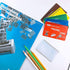 MagDepo 6 Pack Credit Card Size Magnifier Ruler, Green, for Reading Small Print, Maps, and Books