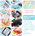 150-pack Holographic Mylar Bags with Clear Window, Resealable Foil Pouches for Food Storage, 7" x 10"