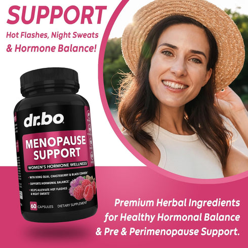 Menopause Supplements for Women Support Pills - Natural Menopause Relief for Hot Flashes, Night Sweats & Mood Swings