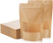 Kingrol 150 Count Kraft Paper Bags - 4.7 x 7.8 Inch with Resealable Lock Seal Zipper & Transparent Window
