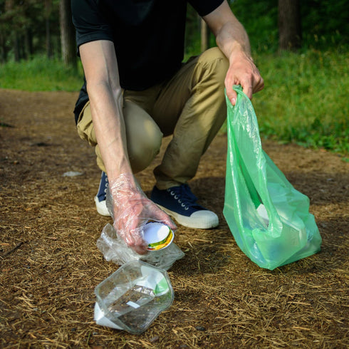 120 Count 13 Gallon Eco-friendly Trash Bags, Medium Green Garbage Bags, Portable Camping Toilet Bags
