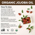 Viva Naturals Organic Jojoba Oil - Pure Cold-Pressed for Skin and Hair, USDA Certified, 4 fl. oz
