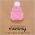 Ukodnus Baby Girl Reveal Mommy to Be Birthday Card with Pink Knitted