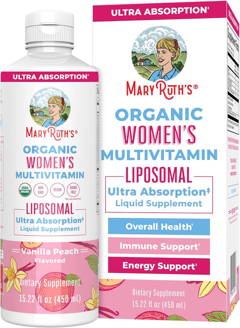 MaryRuth Organics USDA Organic Multivitamin for Women - Sugar Free Liquid Vitamins, Immune Support Supplement,