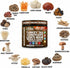 Immunity 90 Organic Turkey Tail Mushroom Supplement Capsules | Lions Mane Cordyceps Reishi Chaga + Ashwagandha Stress
