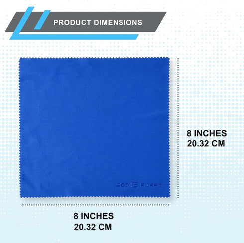 Microfiber Cleaning Cloth, 8 x 8 Inch, Pack of 5, for Glasses & Phones