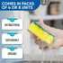 8 Pack Blue Turtle Multipurpose Sponges, Premium All Surface Cleaning Sponges, Odor Resistant for Stains and Grease