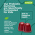 Probiotic Gummies for Kids - 2 Billion CFUs - Chewable Raspberry Flavored Gummy - Vegan, Gelatin Free, GMO Free -