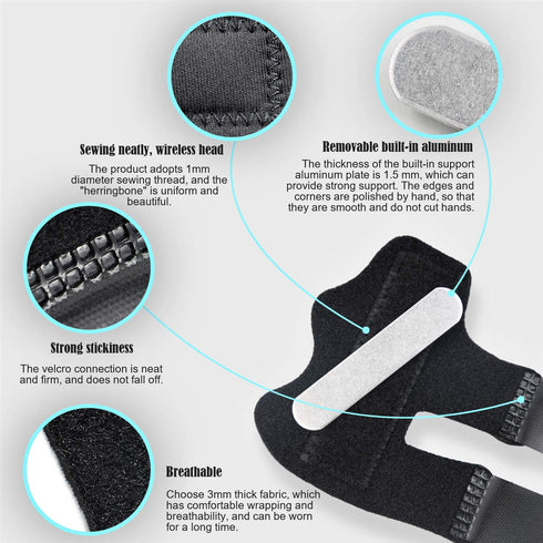 4 Pcs Trigger Finger Splints/Brace for Knuckle Immobilization, Pain Relief for Index, Middle, Ring Fingers
