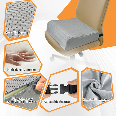 Tailbone Adult Seat Booster Chair Lift Cushions for Elderly, Office Extra Thick Large Cushion to Raise Height, Heavy