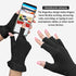 MIG4U Fingerless Moisturizing Gloves, Half Finger Touchscreen Beauty Glove for Eczema, Black