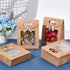 NBEADS 24 Pcs Kraft Paper Bags with Window, 4.7x2.4x6.2 Stand Up Gift Bag with Handles Brown Gift Bag with Clear Window for Candy Cookies Packaging Wedding Christmas Party Store Retail