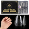 UNA GELLA Extra Short Almond Nail Tips - 504 Pcs Pre-Filed Soft Gel x Nail Tips for Home DIY Salon