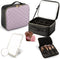 Travel Makeup Bag with LED Mirror, Water-Resistant Customizable Makeup Case with 10x Magnifier Mirror Included