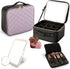 Travel Makeup Bag with LED Mirror, Water-Resistant Customizable Makeup Case with 10x Magnifier Mirror Included