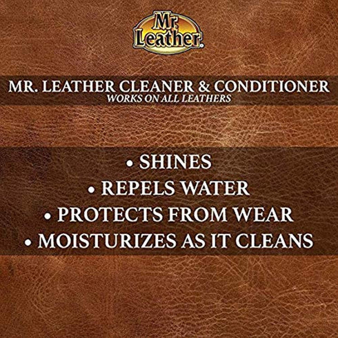 Leather Cleaner & Conditioner for Automotive, Upholstery, Leather Luggage and Bags, Liquid Pack of 2