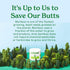 Caboo Tree Free Toilet Paper, 300 Sheets per Roll, Quick Dissolving 2 Ply, Septic Safe Bath Tissue