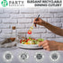 Party Bargains Disposable Plastic Navy Gold Salad Forks, Infinity Modern Design Utensils, 20 Pack