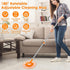 Wall Cleaner Mop with 90" Long Handle, Baseboard Cleaner Tool Duster, Round Dust Mop with 5 Replacement Pads