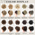 HMD Tousled Updo Messy Bun Hairpiece - Synthetic Ponytail Hair Extension with Elastic Rubber Band