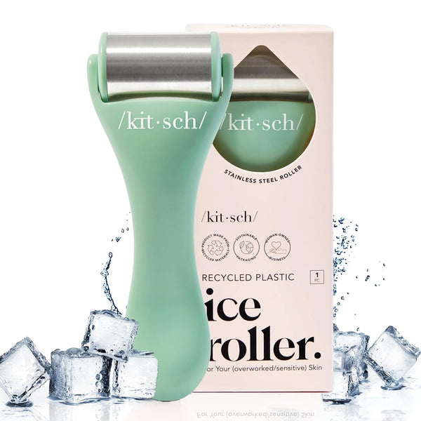 Kitsch Ice Roller for Face, Redness Reducing Skin Care Tool, Cold Face Roller for Migraine Relief & Puffy Eyes (Minty
