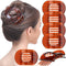 RC ROCHE ORNAMENT 6 Pcs Flat Hair Clips, Strong Hold Grip Barrettes for Thick Hair, Medium Brown
