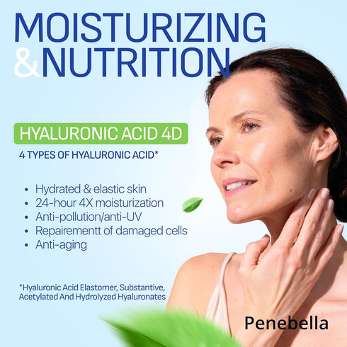 New Lift & Firm Anti Aging Face & Neck Cream, Made in Europe, Moisturizer with Hyaluronic Acid, Vitamin C+E