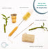 Bamboo Dish Brush Set, Complete Sustainable & Compostable Sponge and Scrubber Set for Eco-Friendly Cleaning