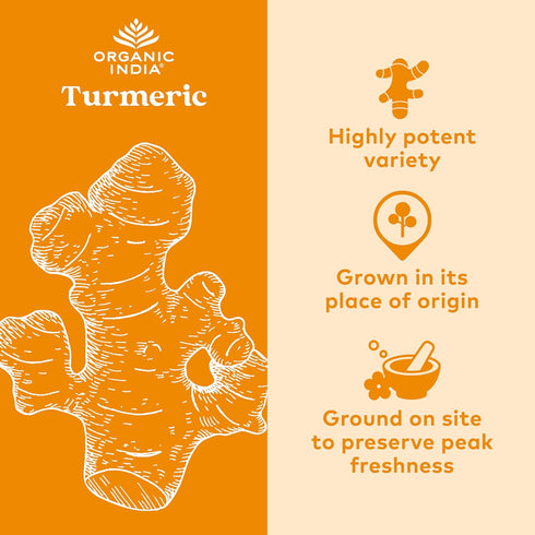 ORGANIC INDIA Turmeric Curcumin Herbal Supplement, Immune System Support, Organic Trikatu, 90 Capsules, 2 Pack