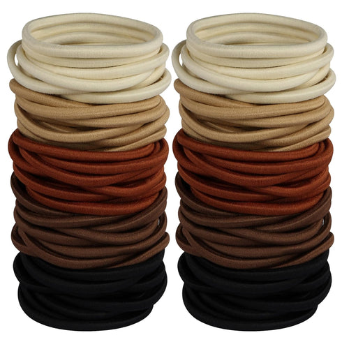 Thick Hair Ties No Damage, 120 Pcs Elastics for Ponytail Holders for Women, Men & Girls, Hair Accessories (4mm)