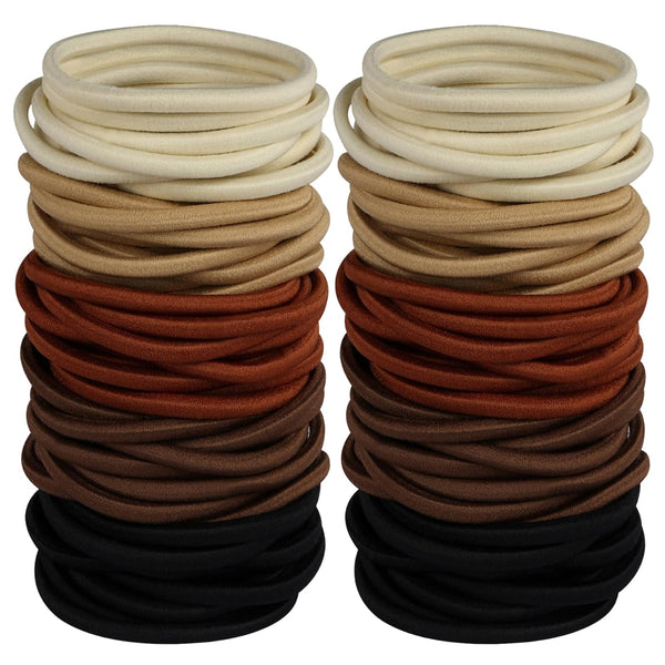 Thick Hair Ties No Damage, 120 Pcs Elastics for Ponytail Holders for Women, Men & Girls, Hair Accessories (4mm)