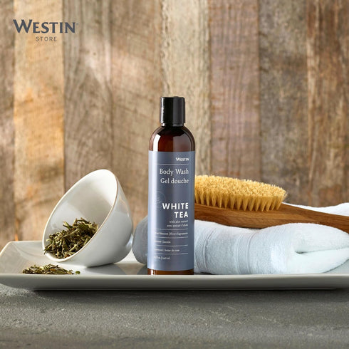 Westin White Tea Aloe Body Wash - 8 ounces Hydrating Bath and Shower Gel with Signature Aloe Scent