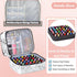 Nail Polish Organizer Case - Holds 42+ Bottles (15ml/0.5 fl.oz) and 1 Nail Lamp, Upgraded Double-layer Storage Bag with