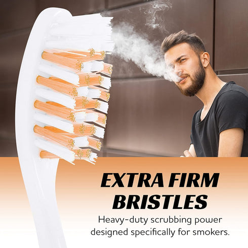 Extra Firm Toothbrush Set for Adults, Travel Toothbrush Kit, Hard Multicolor Denture Brush, 12 Pack
