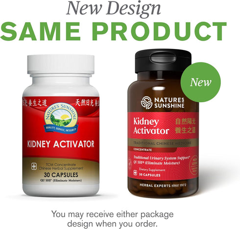 Nature's Sunshine Kidney Activator TCM Concentrate, 30 Capsules | Natural Chinese Kidney Supplement