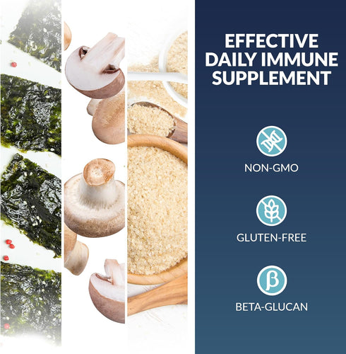 Life Source Basics Immune System Support Activator - 500 mg Beta 1,3/1,6 Glucan - Non-GMO & Vegan - 60 Capsules