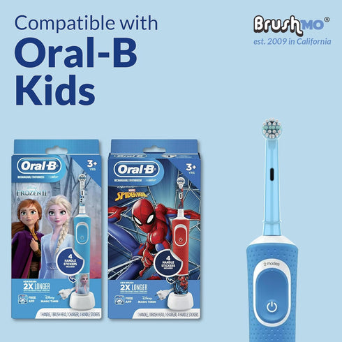 Brushmo Kids Toothbrush Replacement Heads, Compatible with Oral B Electric Toothbrush, 8 Pack