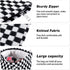 Checkered Makeup Bag for Women, Large Capacity Black Travel Cosmetic Bag Set, Cute Y2K Aesthetic Makeup Organizer