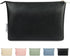 Narwey Small Makeup Bag - Vegan Leather Travel Pouch, Zipper Cosmetic Bag for Women (Black)