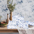 Whaline 100 Sheet Blue Floral Tissue Paper, Chinoiserie Gift Wrapping Paper for Baby Shower, 13.7x19.6 Inch
